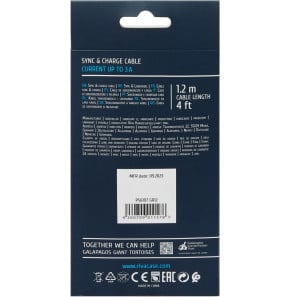 Câble Rivacase Type-C vers Lightning 1,2 mètre Gris tressé (PS6107GR12)