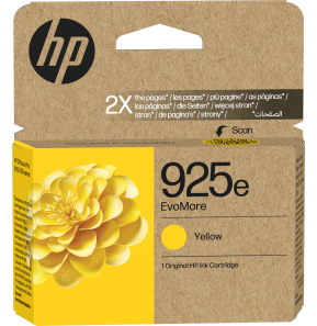 HP 925e EvoMore Jaune - Cartouche d'encre HP d'origine (4K0W2PE)