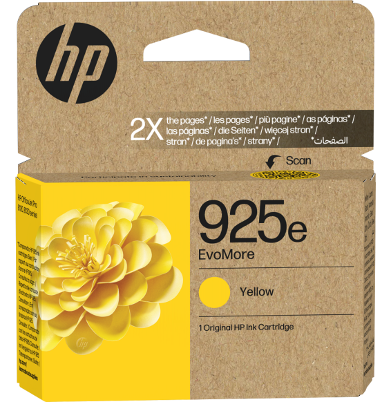 HP 925e EvoMore Jaune - Cartouche d'encre HP d'origine (4K0W2PE)