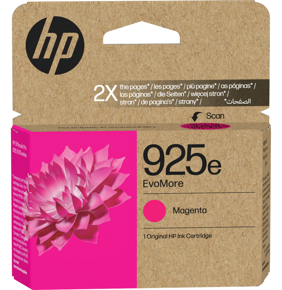 HP 925e EvoMore Magenta - Cartouche d'encre HP d'origine (4K0W1PE)