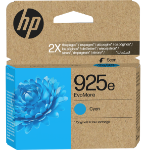 HP 925e EvoMore Cyan - Cartouche d'encre HP d'origine (4K0W0PE)