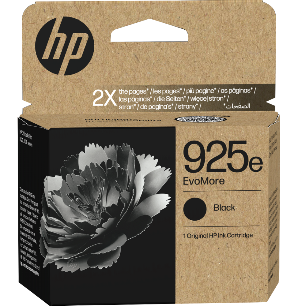HP 925e EvoMore Noir - Cartouche d'encre HP d'origine (4K0W3PE)