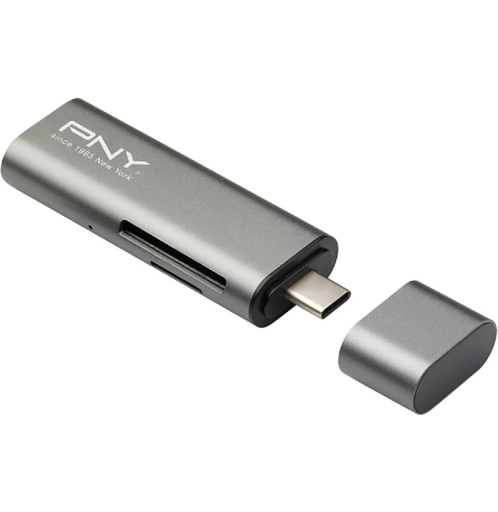 Lecteur Carte Mémoire PNY - 3 en 1 USB-C | SD, microSD, SDHC, microSDHC, SDXC, microSDXC (R-TC-UA-3N1E01-RB) — image 2