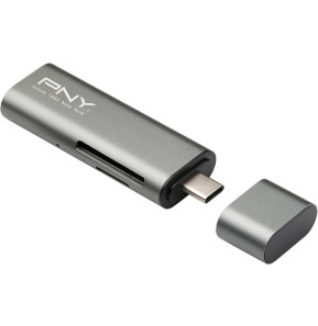 Lecteur Carte Mémoire PNY - 3 en 1 USB-C | SD, microSD, SDHC, microSDHC, SDXC, microSDXC (R-TC-UA-3N1E01-RB) — image 2