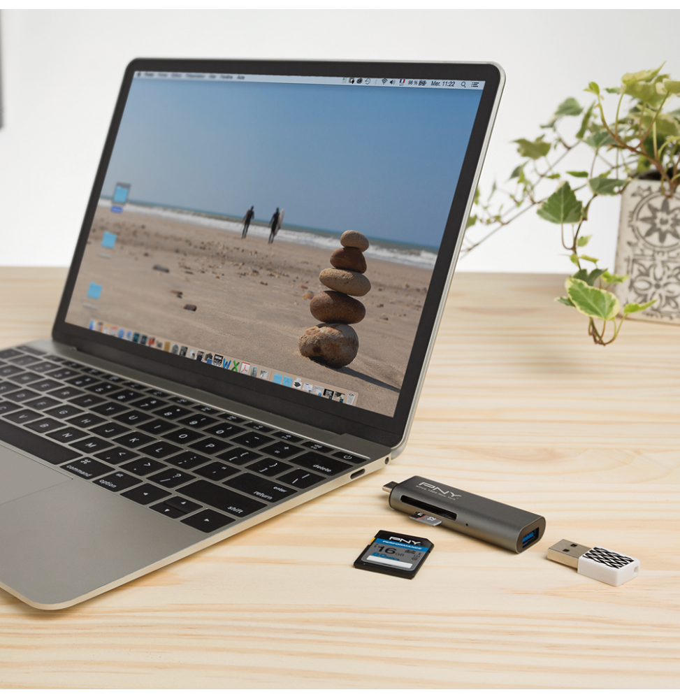 Lecteur Carte Mémoire PNY - 3 en 1 USB-C | SD, microSD, SDHC, microSDHC, SDXC, microSDXC (R-TC-UA-3N1E01-RB) — image 3