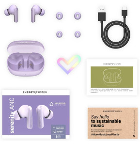Écouteurs Bluetooth Energy Sistem TWS Serenity ANC Lavender — image 5