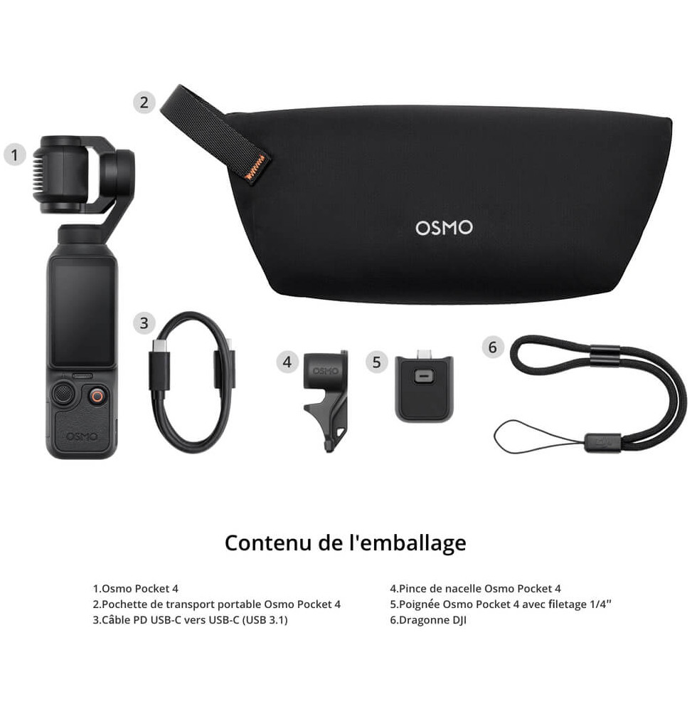 كاميرا جيب DJI Osmo Pocket 4 Standard Combo (6937224133099) — صورة 8