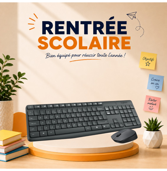 Clavier et souris sans fil Logitech MK235 (AZERTY Français)