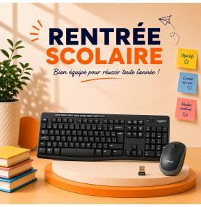 Logitech Wireless Desktop MK270 - Ensemble sans fil souris + clavier (AZERTY Français)