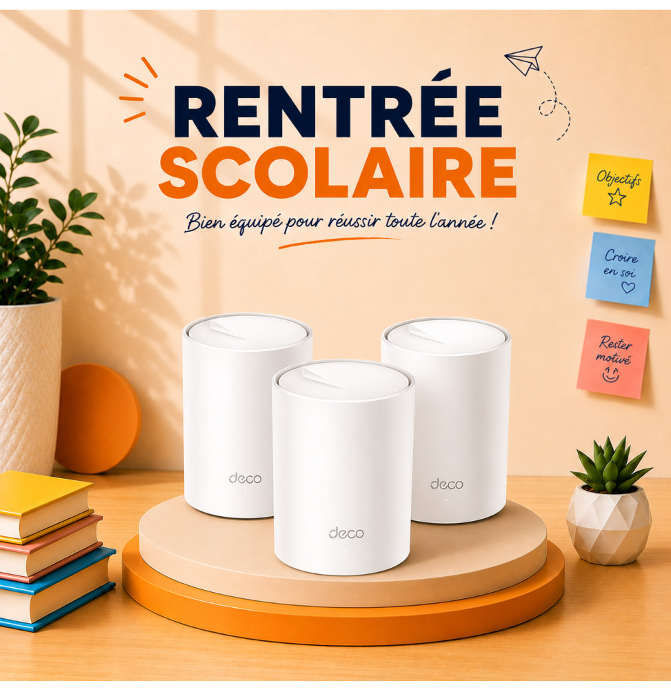 Système WiFi 6 TP-Link Deco X20 Mesh AX1800 pour toute la maison 3 packs (DECOX20_3-PACK) — image 1