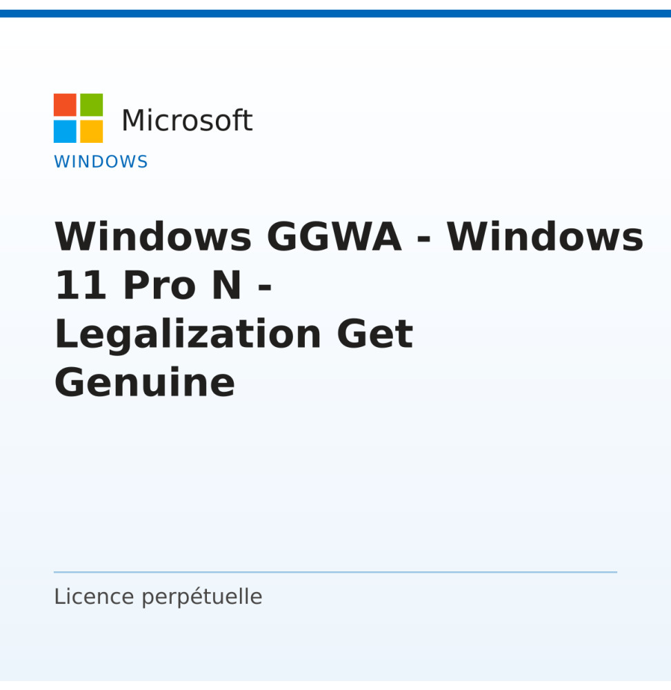Windows GGWA - Windows 11 Pro N - Legalization Get Genuine — image 1