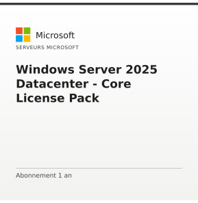 Windows Server 2025 Datacenter - Core License Pack