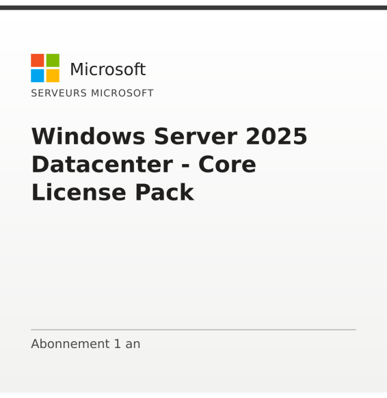 Windows Server 2025 Datacenter - Core License Pack