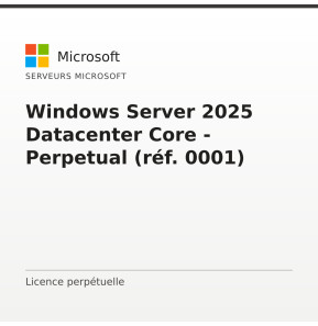 Windows Server 2025 Datacenter Core - Perpetual (réf. 0001)