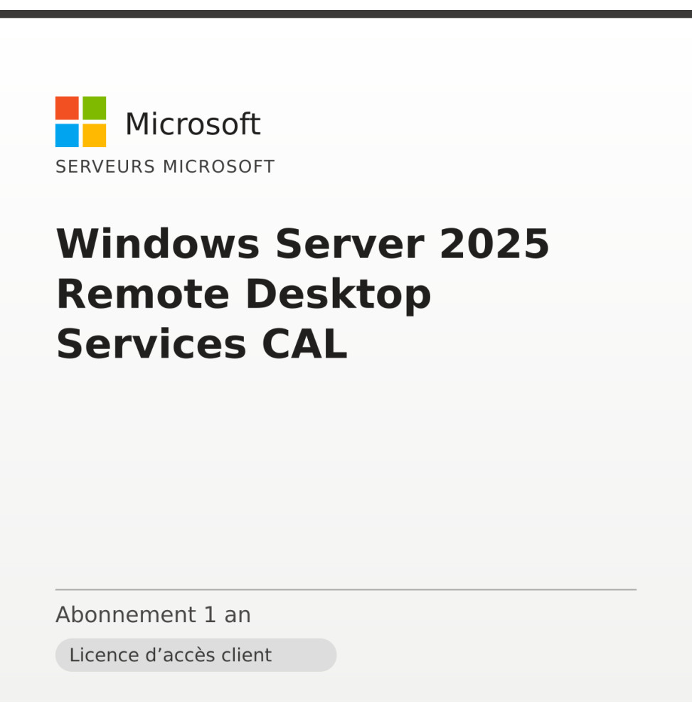 Windows Server 2025 Remote Desktop Services CAL — image 1