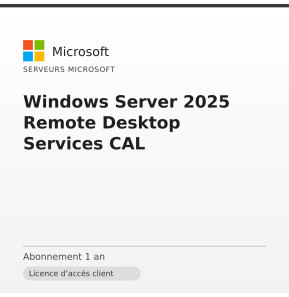Windows Server 2025 Remote Desktop Services CAL