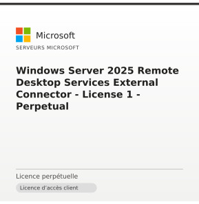 Windows Server 2025 Remote Desktop Services External Connector - License 1 - Perpetual