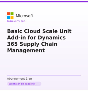 Basic Cloud Scale Unit Add-in for Dynamics 365 Supply Chain Management