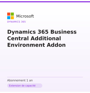Dynamics 365 Business Central Additional Environment Addon