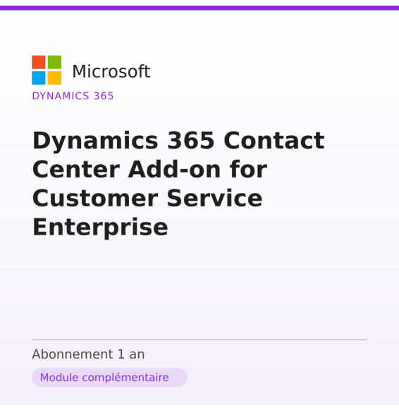 Dynamics 365 Contact Center Add-on for Customer Service Enterprise