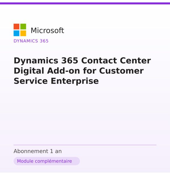 Dynamics 365 Contact Center Digital Add-on for Customer Service Enterprise