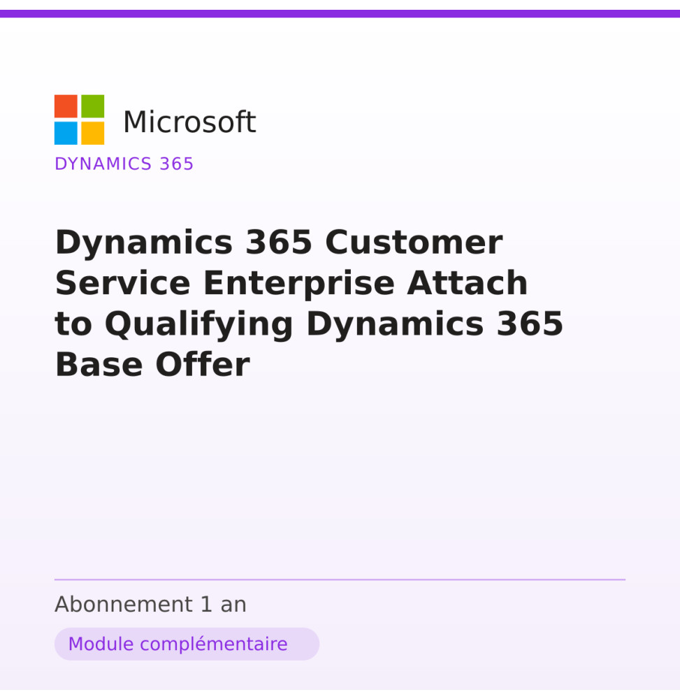 Dynamics 365 Customer Service Enterprise Attach to Qualifying Dynamics 365 Base Offer — image 1