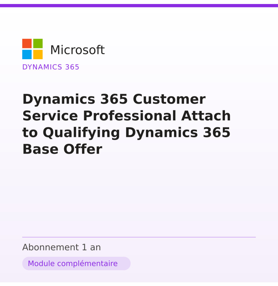Dynamics 365 Customer Service Professional Attach to Qualifying Dynamics 365 Base Offer — image 1