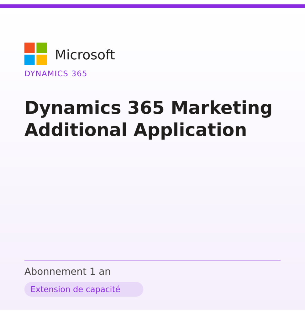 Dynamics 365 Marketing Additional Application — image 1