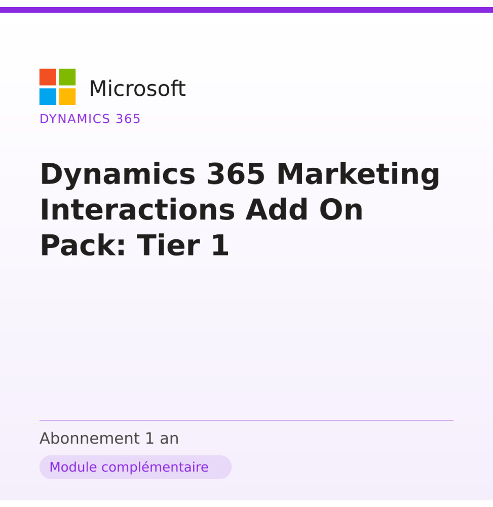 Dynamics 365 Marketing Interactions Add On Pack: Tier 1 — image 1