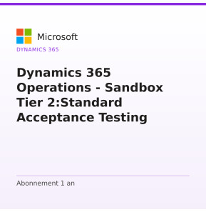 Dynamics 365 Operations - Sandbox Tier 2:Standard Acceptance Testing