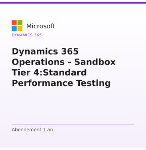 Dynamics 365 Operations - Sandbox Tier 4:Standard Performance Testing