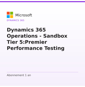 Dynamics 365 Operations - Sandbox Tier 5:Premier Performance Testing
