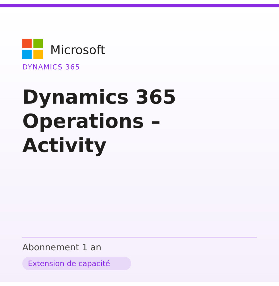 Dynamics 365 Operations – Activity — image 1