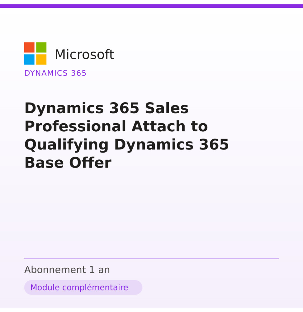 Dynamics 365 Sales Professional Attach to Qualifying Dynamics 365 Base Offer — image 1