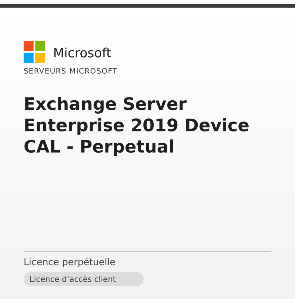 Exchange Server Enterprise 2019 Device CAL - Perpetual — image 1