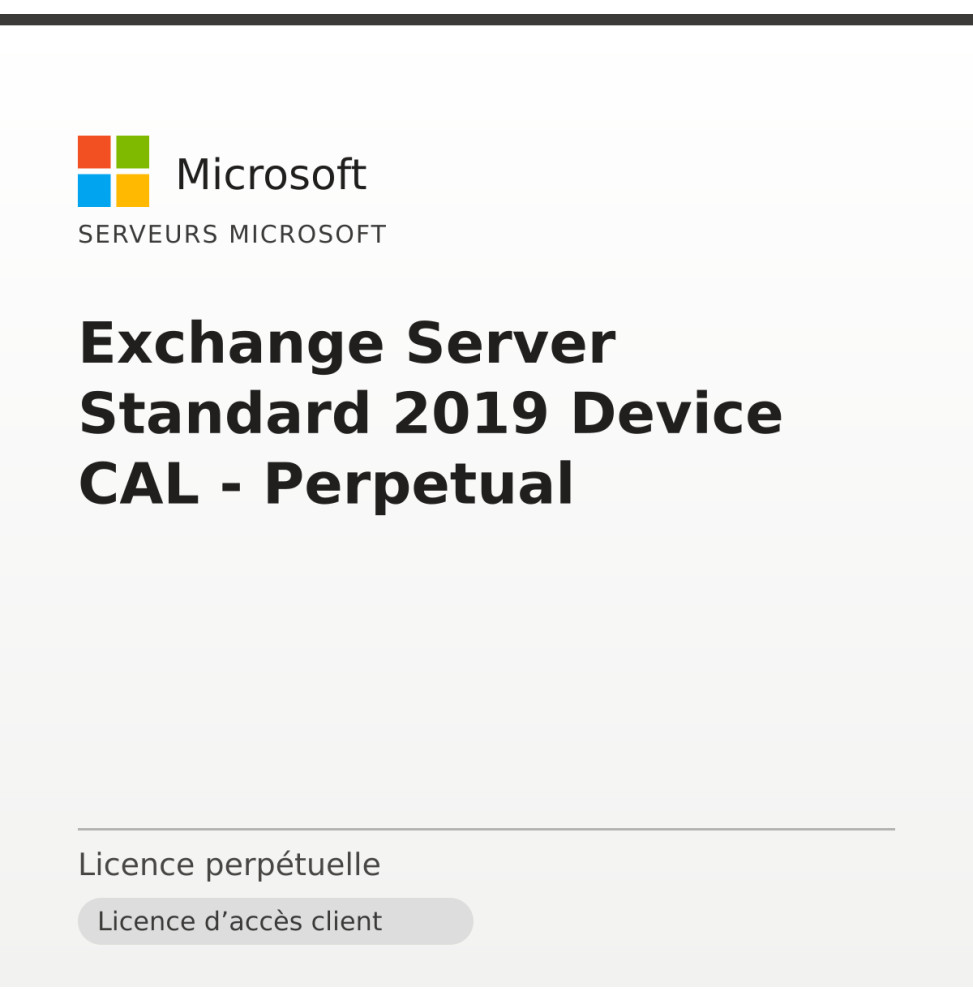 Exchange Server Standard 2019 Device CAL - Perpetual — image 1