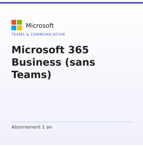 Microsoft 365 Business (sans Teams)