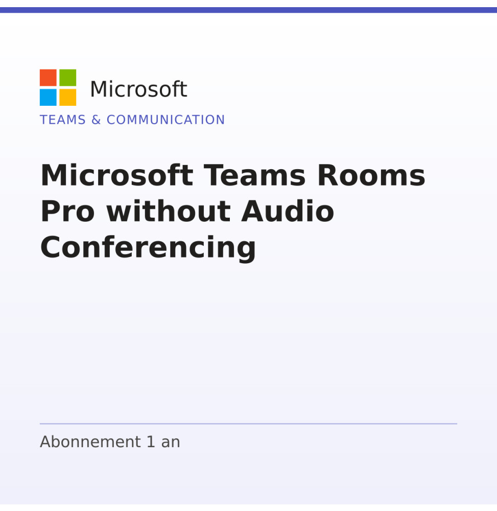 Microsoft Teams Rooms Pro without Audio Conferencing — image 1