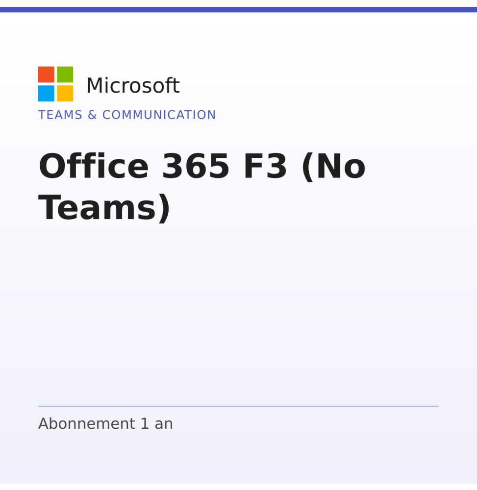Office 365 F3 (No Teams) — image 1