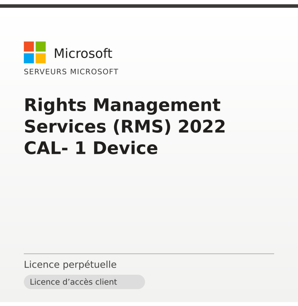 Rights Management Services (RMS) 2022 CAL- 1 Device — image 1