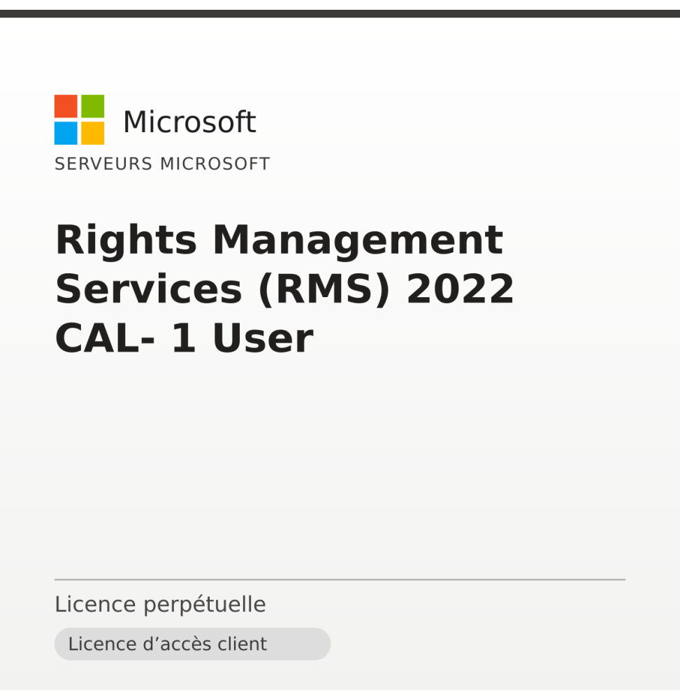Rights Management Services (RMS) 2022 CAL- 1 User — image 1