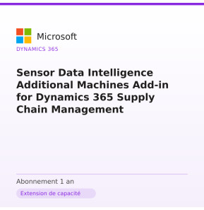 Sensor Data Intelligence Additional Machines Add-in for Dynamics 365 Supply Chain Management