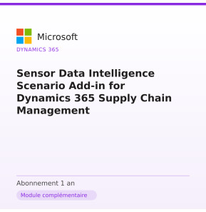 Sensor Data Intelligence Scenario Add-in for Dynamics 365 Supply Chain Management