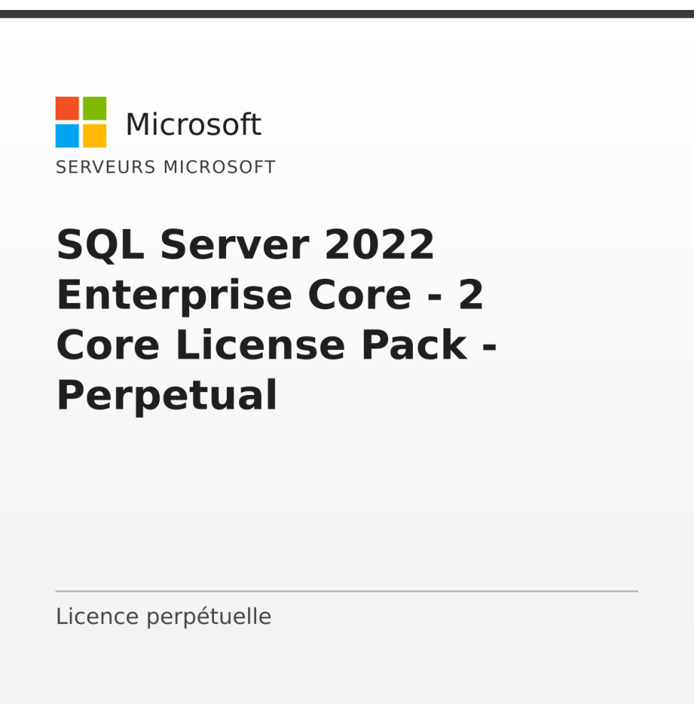 SQL Server 2022 Enterprise Core - 2 Core License Pack - Perpetual — image 1