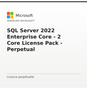 SQL Server 2022 Enterprise Core - 2 Core License Pack - Perpetual