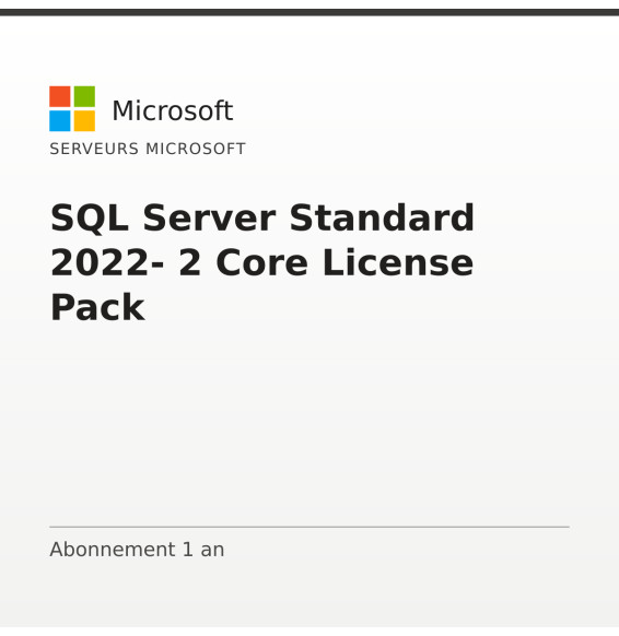 SQL Server Standard 2022- 2 Core License Pack