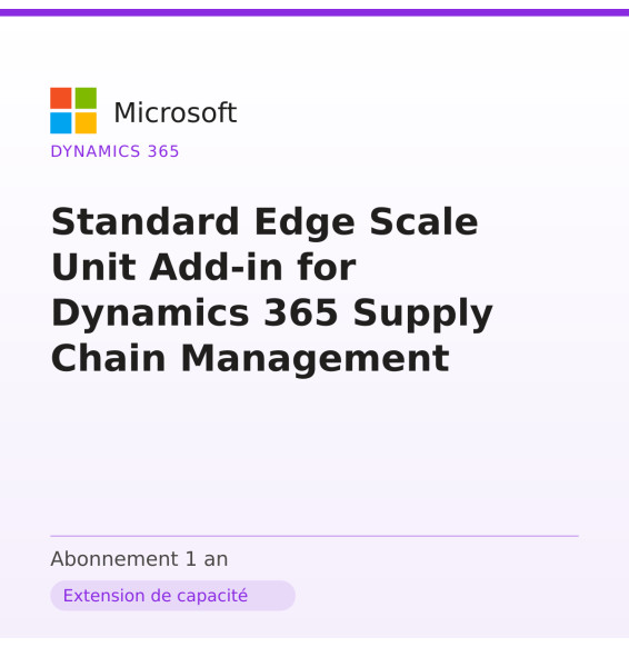Standard Edge Scale Unit Add-in for Dynamics 365 Supply Chain Management