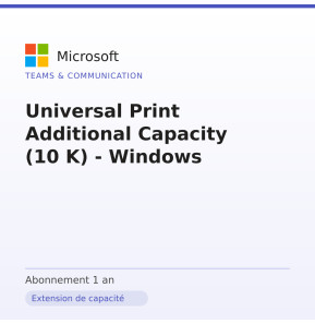 Universal Print Additional Capacity (10 K) - Windows