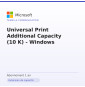 Universal Print Additional Capacity (10 K) - Windows