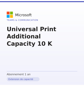 Universal Print Additional Capacity 10 K